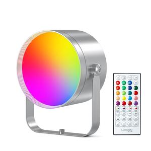 LUXCEO Mood 2หลอด RGB แบบกลม,โคมไฟสร้างบรรยากาศควบคุมผ่านรีโมตสำหรับงานปาร์ตี้บูธถ่ายรูปควบคุมด้วยเสียงไฟวิดีโอเพลง LED แบบ USB - Product Image 1