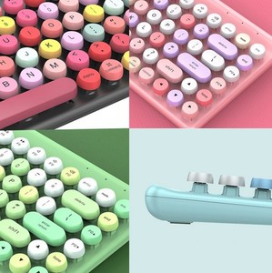 Mini juego de teclado y ratón inalámbrico BT, teclado para juegos para PC Gamer, portátil, tableta, ordenador, teclado Android