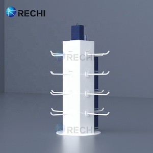 RECHI Custom Design Counter Rotierendes Acryl-Handy zubehör Retail Display Stand Rack mit Metall haken für Ladegerät/Adapter - Product Image 4