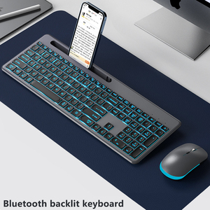 Wireless for <strong>Bluetooth</strong> <strong>Keyboard</strong> &amp; Mouse Combo with Luminous Set &amp; Backlight Multi-<strong>Device</strong> Compatible Portable <strong>Keyboard</strong> - Product Image 2