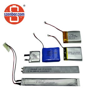 新产品工厂直接销售3V 350毫安时最小lipo软包原电池，带电线和连接器