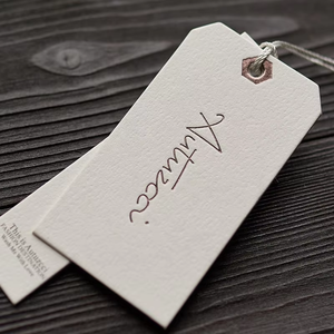 <strong>High</strong> <strong>Quality</strong> Custom Die Cut <strong>String</strong> Style Hang Tag Reusable Embossed Eyelet Paper Tag with Logo for Clothing &amp; Shoes Bags - Product Image 6