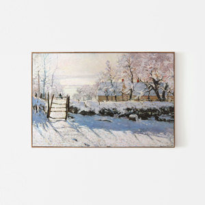 Framed Famous Vintage Style Classical <strong>Monet</strong> the Magpie Decorative Canvas Printing Reproduction Oil Painting - Product Image 1