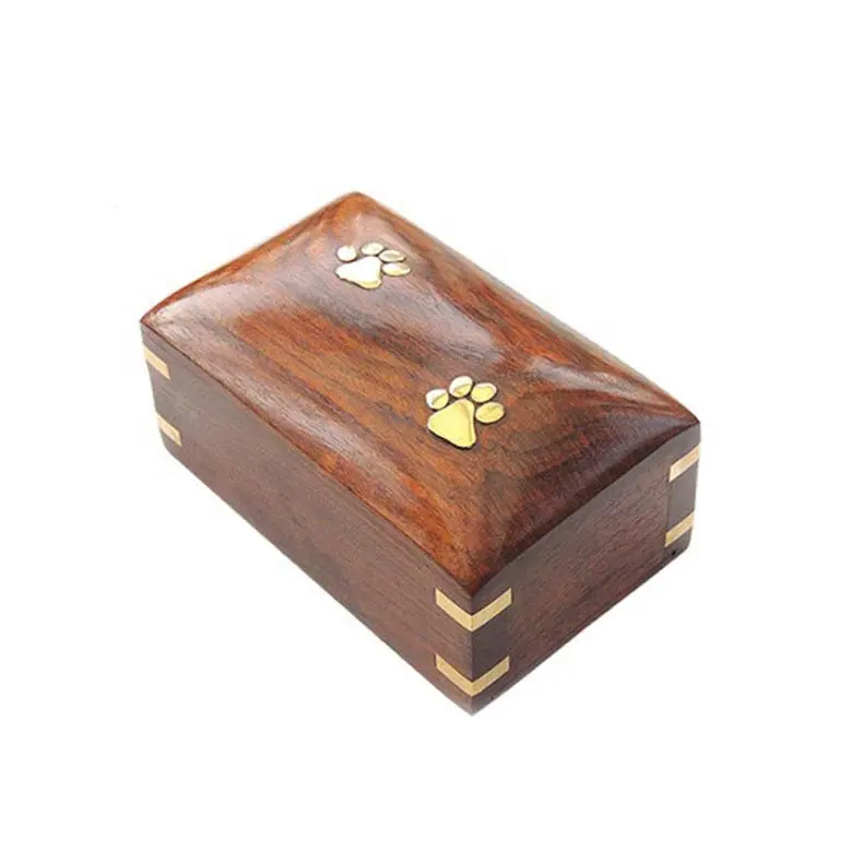 Cão e gato Preço competitivo Boa qualidade biodegradável madeira durável Pet Cremação Memoriais Urn Box para Cinzas