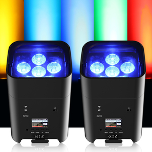 Inalámbrico construido en batería de Control remoto WiFi Par luz Luz de lavado 6PCS 18W RGBWA lavado + + + seis-en-uno Par de luz para la boda del - Product Image 1