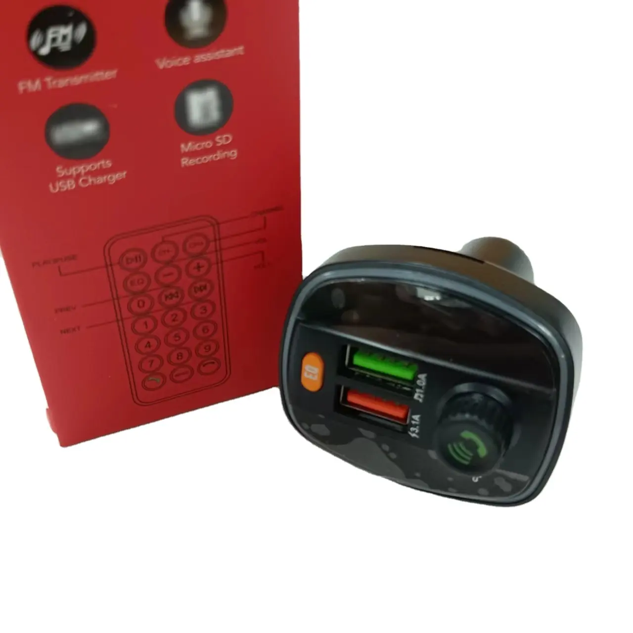 Double écran dans la voiture MP3 FM dans la voiture Émetteur de lecteur USB Q18