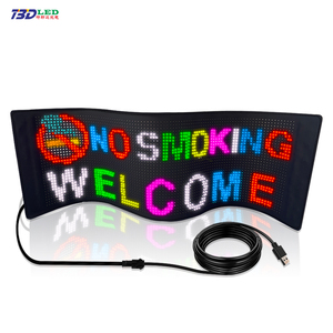 Flexible LED Matrix Panel Digital Scrolling LED Sign Wireless Programmable Banner <strong>Display</strong> Glow in the <strong>Dark</strong> Window Screen for Car - Product Image 6