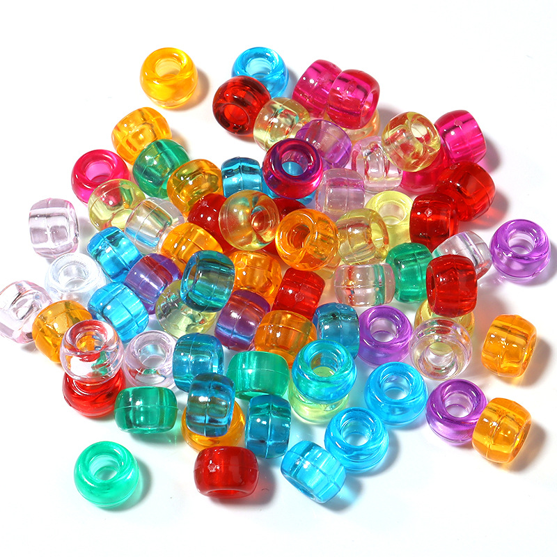 Perles de seau de couleur transparente