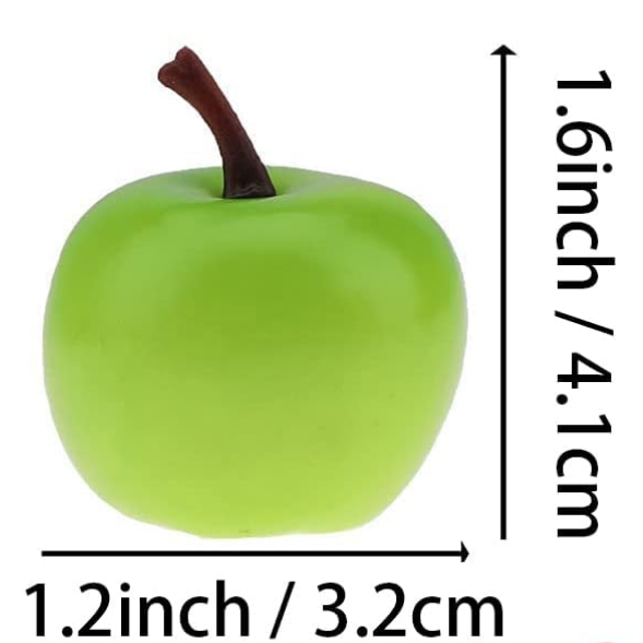 3.2 cm green apple