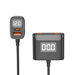 78W USB Cカーチャージャー5マルチポート高速充電アダプターPD QC 3.0タイプCフロントとバックシート用SCP機能付き - Product Image 3