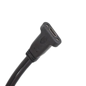 USB 3.1タイプC-IDC20P女性ヘッダーケーブル0.5m PVCジャック急速充電3AコンピュータPC用ケースバックパネル拡張
