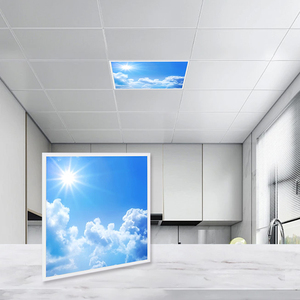 Factory Sourced <strong>LED</strong> Panel Light <strong>60</strong>*60CM 603*603 595x595 Ceiling Skylight Panel With Cloud Sky Pattern 2x4 Ft Aluminum Body - Product Image 3