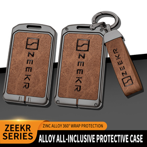 เคสกุญแจรถหนังโลหะผสมสังกะสี,ดีไซน์ใหม่สำหรับ ZEEKR 001พวงกุญแจตัวป้องกันแบบไม่ใช้กุญแจ - Product Image 3