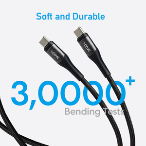 สายชาร์จ2-in-1สายดาต้าแบบถักทำจากไนลอนเส้นใยแบบ2หัวใน1 8pin USB Type-C - Product Image 5