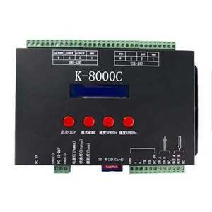 K-8000C K8000C 8 портов выход Программируемый RGB Пиксельная полоса светодиодный контроллер для SPI DMX светодиодные полосы света - Product Image 1