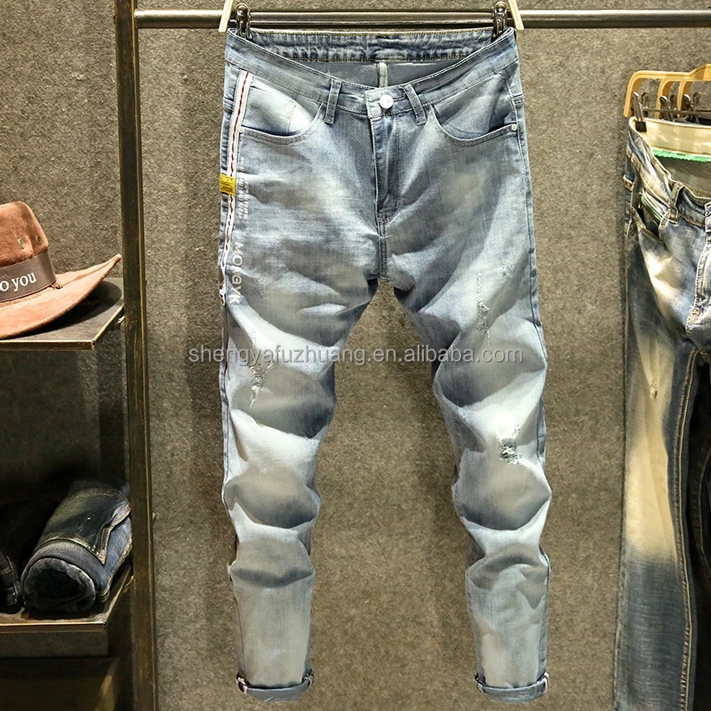 Wholesale custom denim pants high quality casual jeans men's stretch jeans for men