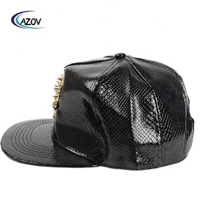 New High Quality Crocodile Pattern Pu Leather Trucker Cap Skull Trucker Hat Customize Your <strong>Own</strong> Logo