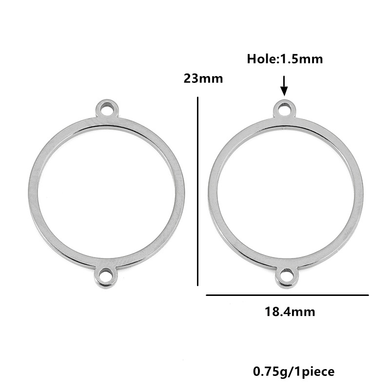 Couleur acier, 18,4*23 mm