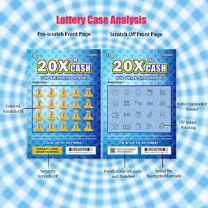 Scratch Game Tickets with Dual <strong>Verification</strong> QR <strong>Code</strong> Serial Number Anti Fraud System - Product Image 4