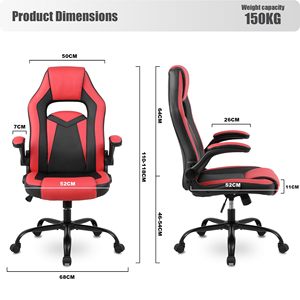 高品質赤いバックレーシングチェアオフィス家具中国から購入椅子Puレザー小さなホームオフィスゲームチェア
