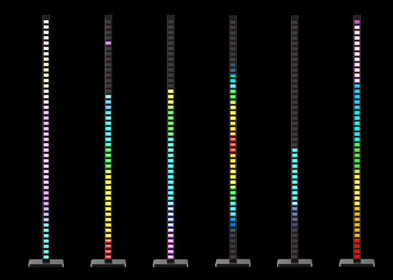 122cm Nordic Modern Decorative Portable Outdoor Music Melody Light Remote Controlled LED Light RGB Indoor Corner Floor Lamp