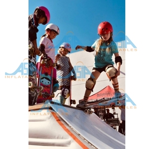 Çocuklar ve yetişkinler için şişme paten rampası | Ağır PVC katlanabilir tasarım | Kaymaz yüzeyli açık eğitim rampası - Product Image 5