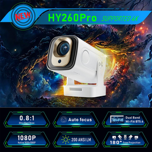 HY260 PRO projektör 4K WIFI Android için 1080P yerli destek 180 ° dönebilir otomatik Keystone düzeltme Video projektör - Product Image 3