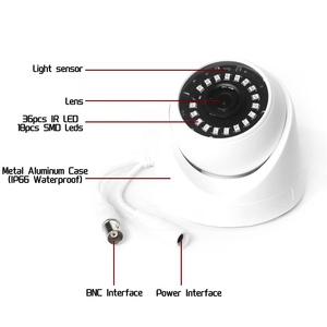 DVR全高清圆顶摄像机CMOS DC12V室外2mp 5.0mp AHD红外夜视模拟安全摄像机 - Product Image 6