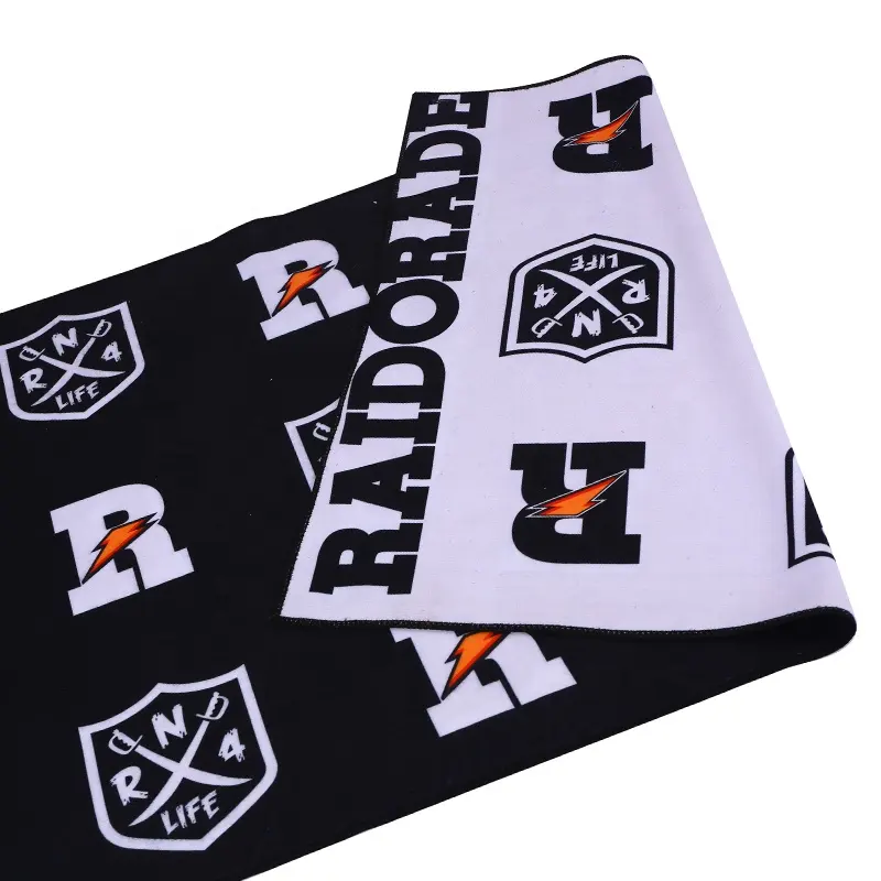 Serviette de Sport en microfibre imprimée personnalisée, serviette de Sport longue multicolore pour gymnase Football