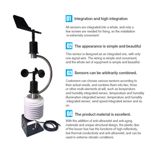 Customized Gsa <strong>CO2</strong> CO NO2 SO2 O3 Temp Humi Pressure Anemometer Wind Speed Direction Meteorologically Weather Station <strong>Sensor</strong> - Product Image 3