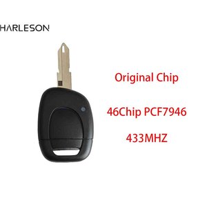 Yüksek kalite OEM çip Renault Renault 46 1 düğme Renault Clio için Master Twingo Renault 433Mhz araba uzaktan anahtar Fit Uncut NE73 bıçak - Product Image 3