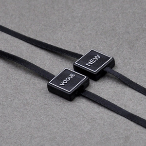Custom 3D Embossed Brand Name Logo Garment Hangtag <strong>String</strong> <strong>Loop</strong> Plastic Seal <strong>Tag</strong> Sustainable <strong>Hang</strong> <strong>Tag</strong> <strong>String</strong> Lock - Product Image 3