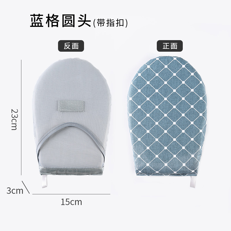 Blue checkered round toe