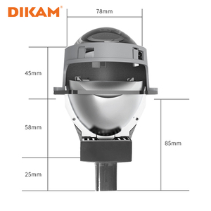 DIKAMユニバーサルカー3.0インチBiLEDプロジェクターレンズレトロフィット60WBiLEDプロジェクターヘッドライトレンズセルラーネットワークなし