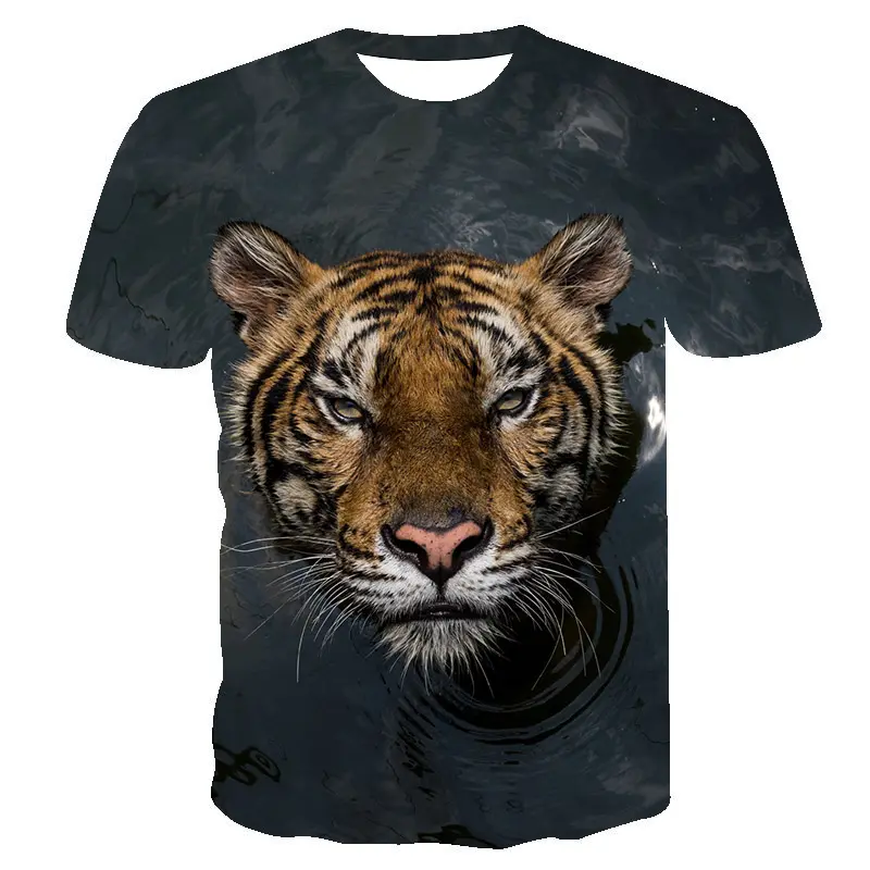 Tshirts With Logo Custom Logo Printed 3d Tshirt Cotton Sheep Tiger Animal T-shirt For Men Custom Printed Tshirt Playeras Men