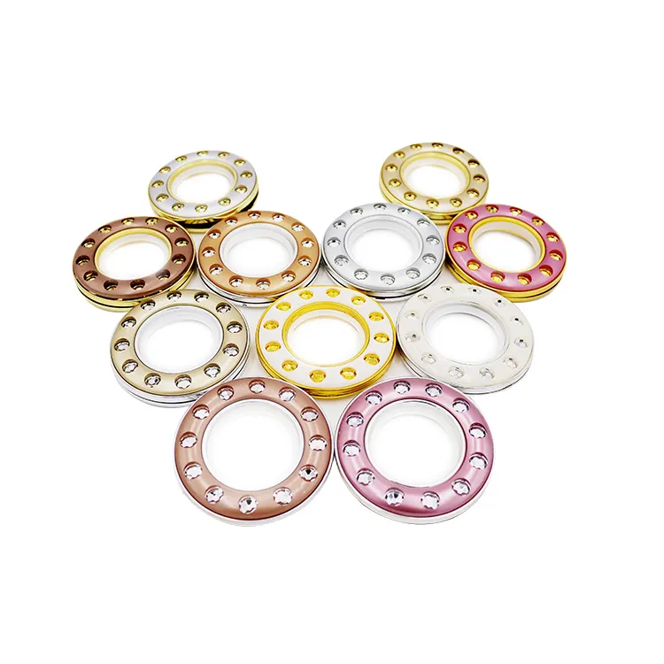 Shower Plastic Curtain Ring Plastic Curtain Eyelets Curtain Hidden Loop with Gold Silver Brown Etc