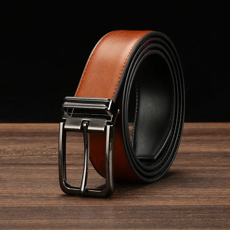 Ceinture en cuir véritable pour hommes, personnalisé, de luxe, Grain supérieure automatique, à la mode, pour hommes