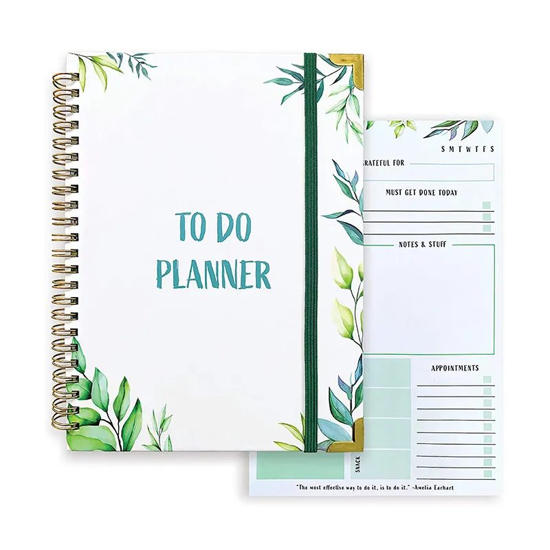 Personalizado para fazer lista caderno diário planejador impressão diário jornal perfeito e material de escritório sem datas bloco de notas para mulheres