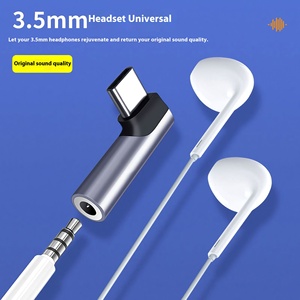 PSDA 3D için sağ açı tipi C 3.5mm Aux ses adaptörü alüminyum alaşım USB cep telefonu örgü için 3.5mm kulaklık jakı dönüştürücü - Product Image 6