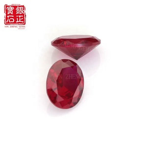ราคาโรงงานหลวมทับทิม5 # ทับทิมคอรันดัมรูปร่างพลอยสังเคราะห์รูปไข่ - Product Image 5