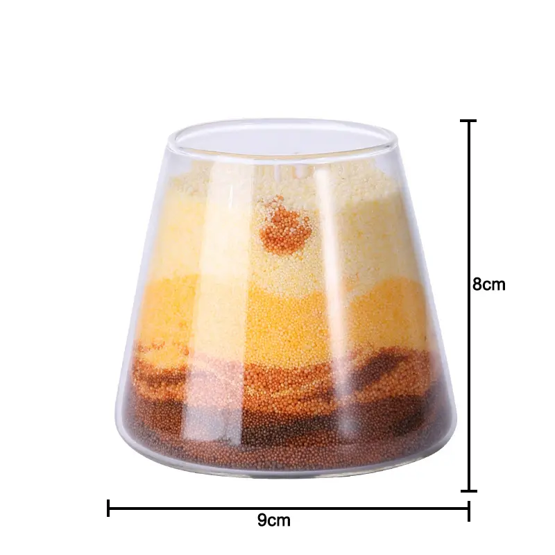 Commercio all'ingrosso artigianato candela Kit di cera profumata arte della sabbia in tazza di vetro per genitore-bambino fai da te tempo