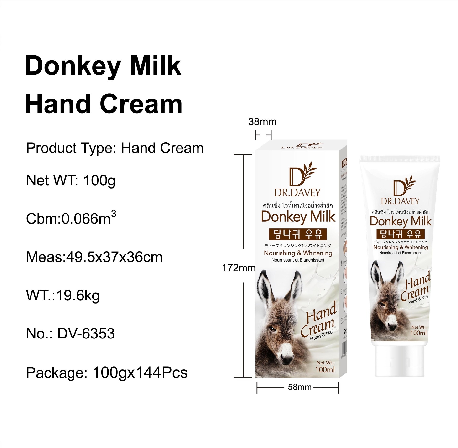 Crème pour les mains au lait d'ânesse