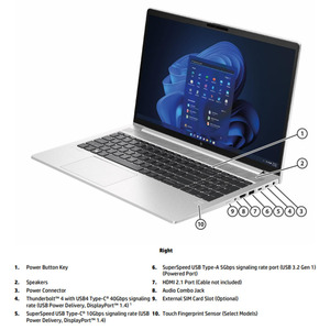 Wholesale <strong>HP</strong> EliteBook 650 G10 15.6 Inch Notebook PC Win 11 Pro Intel Core I7-1355U in Stock EliteBook 650 G10 - Product Image 4