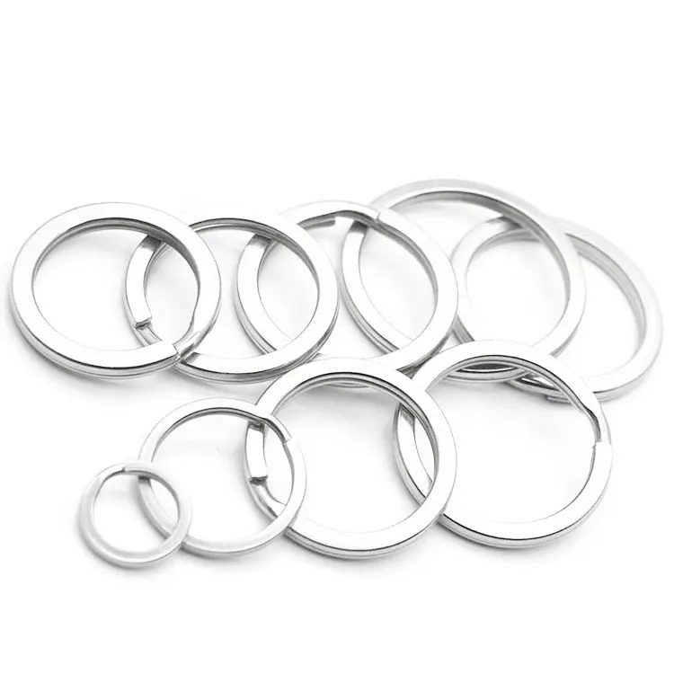 Personalizzazione all'ingrosso portachiavi anelli divisi accessori portachiavi portachiavi piatto in metallo personalizzato portachiavi per auto in metallo per portachiavi