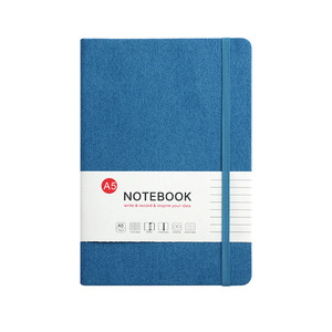 Cuaderno de clase al por mayor, Bloc de notas de escritura barato con páginas forradas elásticas, diario de tapa dura de cuero PU colorido, tamaño A5 - Product Image 1