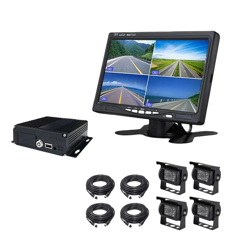 ミニモバイルMDVR GPS/4G/WIFI AHD1080P/720PカートラックDVRシステムKitemsキット4ch8チャンネルCCTV SD MDVR