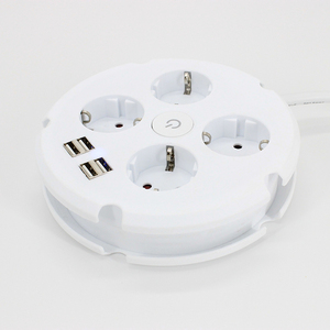 Desktop Power Strip Universal Travel <strong>Multi</strong> Outlets 4 <strong>USB</strong> Charger Extension Plug <strong>Socket</strong> <strong>With</strong> Cable - Product Image 3