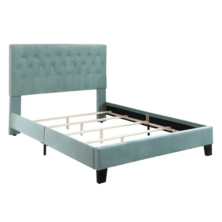 CX Modern King Dormitorio tapizado marco de la cama king con cabecera de tamaño completo de alta calidad marco de la cama