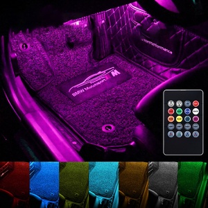 Car Interior Atmosphere <strong>Led</strong> Lights 1 to 4LED RGB Voice Control and Remote Control Car Ambient Light - Product Image 3