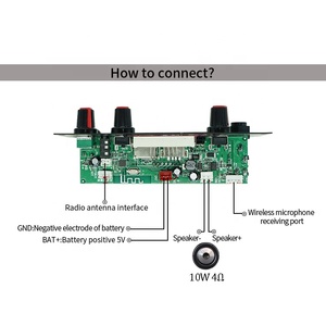 3.7V10WマイクトロリーBluetoothスピーカーMP3プレーヤーモジュールBluetoothパワーアンプボード - Product Image 6